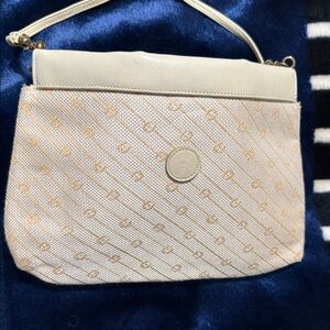 Etienne Aigner Cream and Tan Shoulder Bag